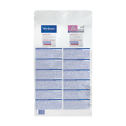 Virbac Dog Allergy A2 Fish Trockenfutter Rückseite