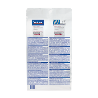 Virbac Dog weight Loss & Control Trockenfutter Rückseite