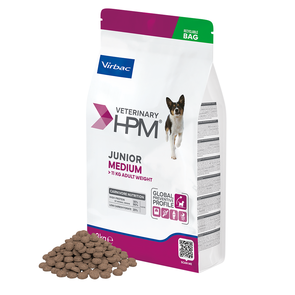 Virbac Dog Junior Medium Trockenfutter 3kg 12kg