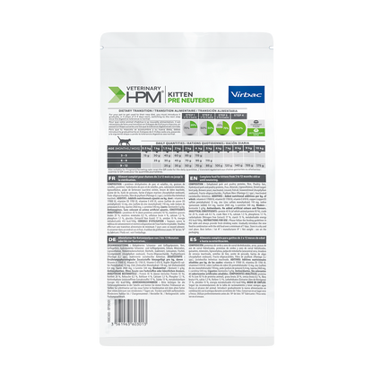 Virbac Cat Kitten Pre Neutered 1.5kg / 3kg - Rückseite