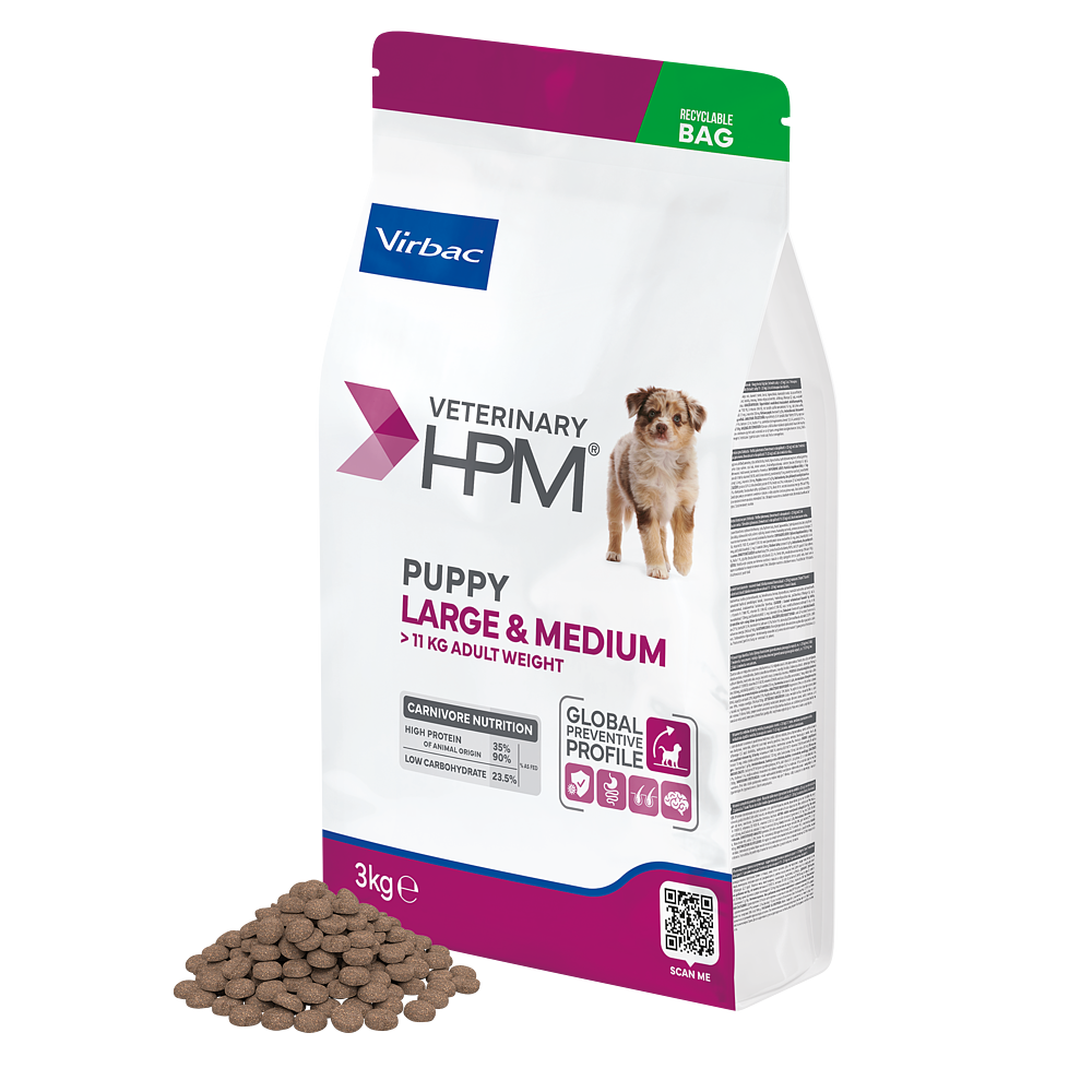 Virbac Dog Puppy Large & Medium Trockenfutter 3kg 12kg