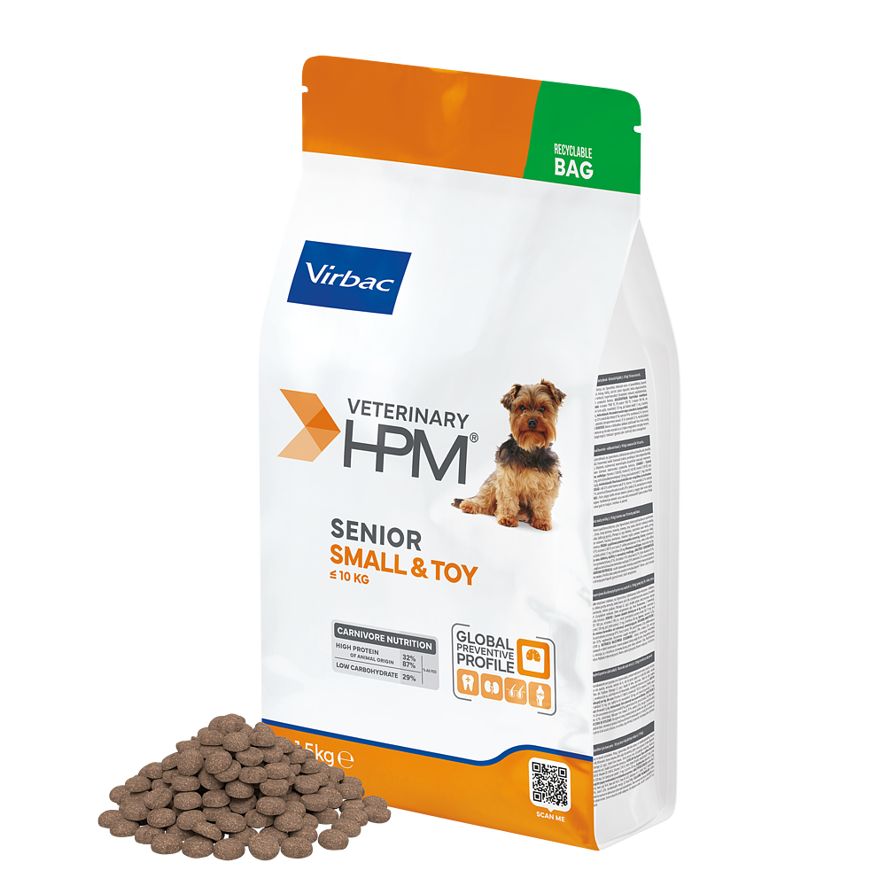 Virbac Senior Dog Small & Toy Trockenfutter 1.5kg 3kg 7kg