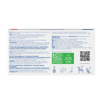 Virbac - Allerderm spot-on - Hund/Katze bis 10kg - Rückseite