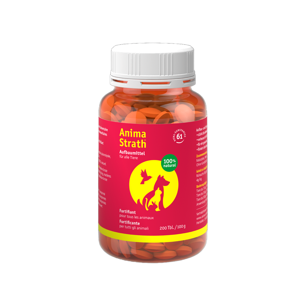 Anima-Strath Katze/Hund/Exoten - Granulat/Tabletten - Bio-Strath AG - Marigin AG Onlineshop für Tierbedarf Anima-Strath Katze/Hund/Exoten - Granulat/Tabletten - Tabletten / 200 st. Ergänzungsfuttermittel