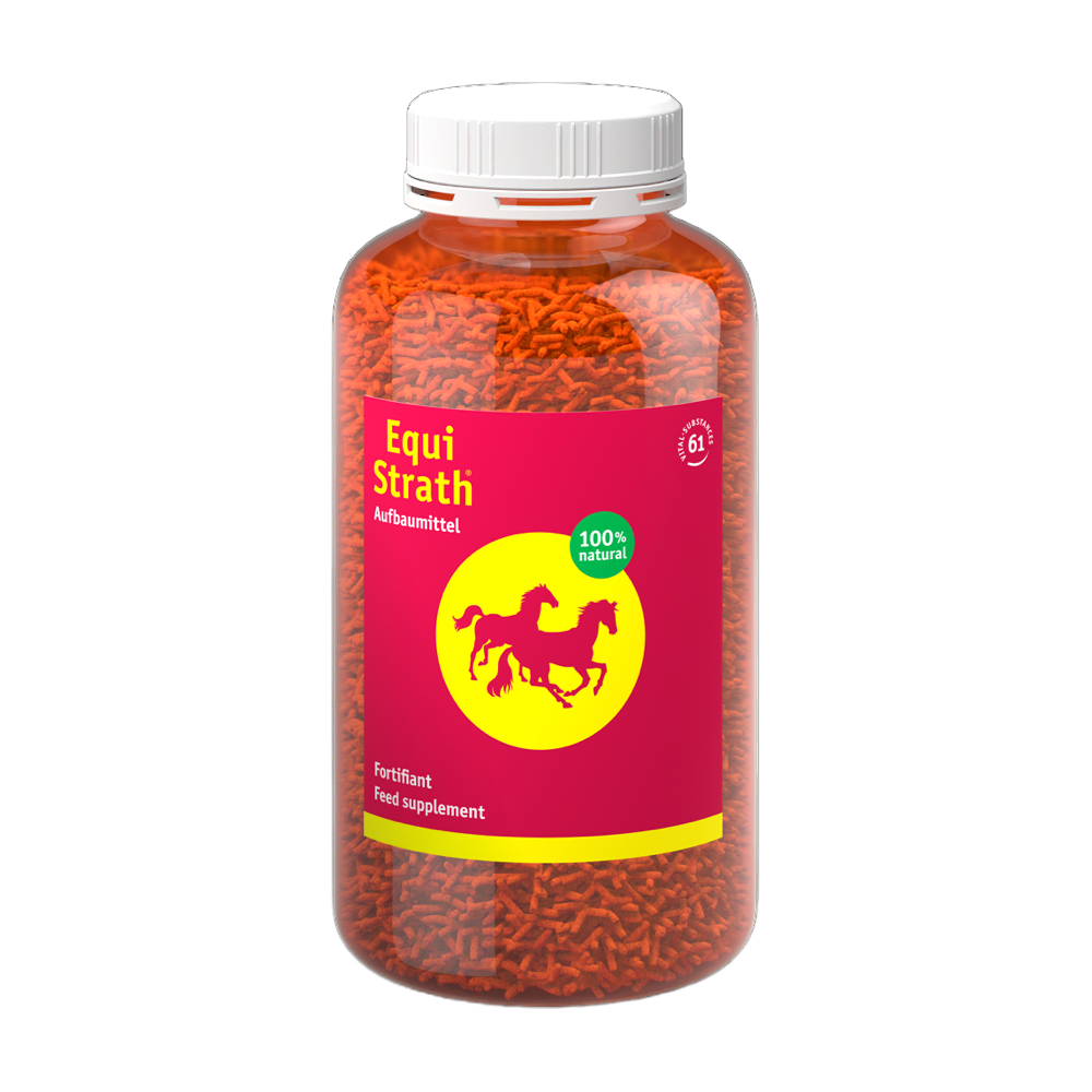 Equi-Strath Pferd - Granulat - Bio-Strath AG - Marigin AG Onlineshop für Tierbedarf Equi-Strath Pferd - Granulat - 500g (Dose) Ergänzungsfuttermittel