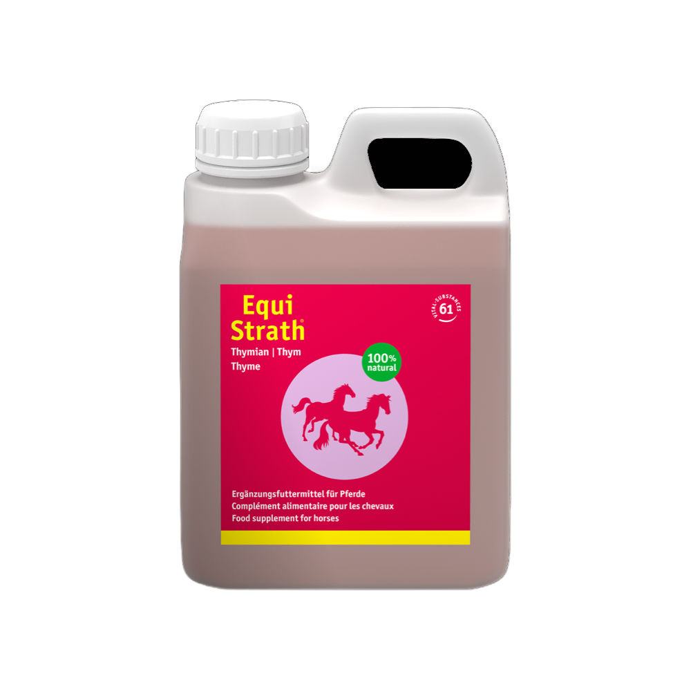 Equi-Strath Thymian Pferd - flüssig - Bio-Strath AG - Marigin AG Onlineshop für Tierbedarf Equi-Strath Thymian Pferd - flüssig - 1l Ergänzungsfuttermittel