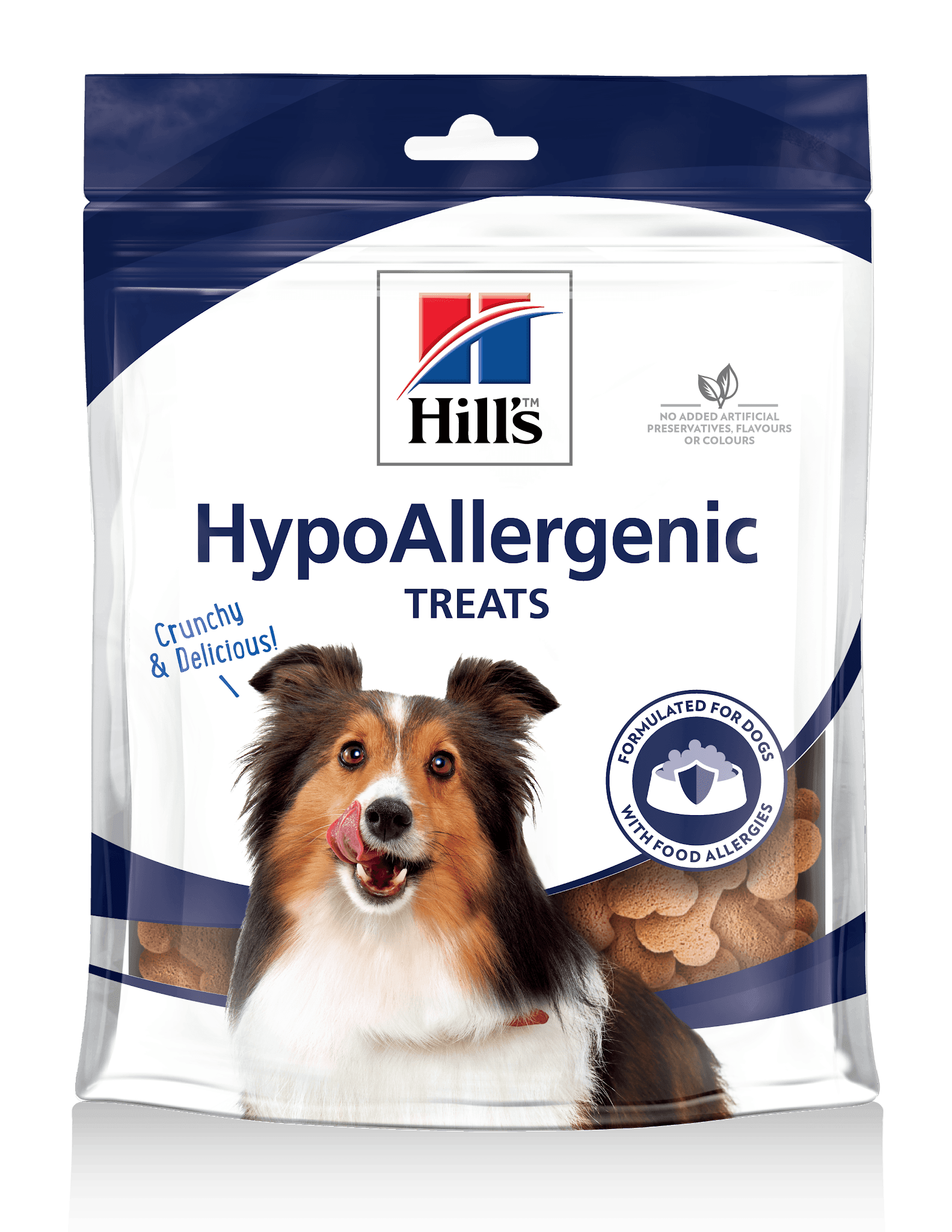 Hill's HypoAllergenic Hundesnacks für Hunde mit Futtermittelunverträglichkeiten und zur Unterstützung der Hautfunktion, erhältlich im Marigin Tierklinik Onlineshop.