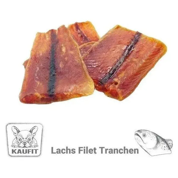 Lachs Filet Tranchen - Hund - Kaufit - Marigin AG Onlineshop für Tierbedarf Lachs Filet Tranchen - Hund - 150g Kauartikel