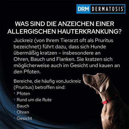 Purina DRM Dermatosis Beutel für Hunde mit Hautproblemen, Symptome
