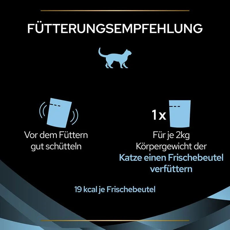 Purina Pro Plan Veterinary Diets Hydracare, Fütterungsempfehlung auf Verpackung