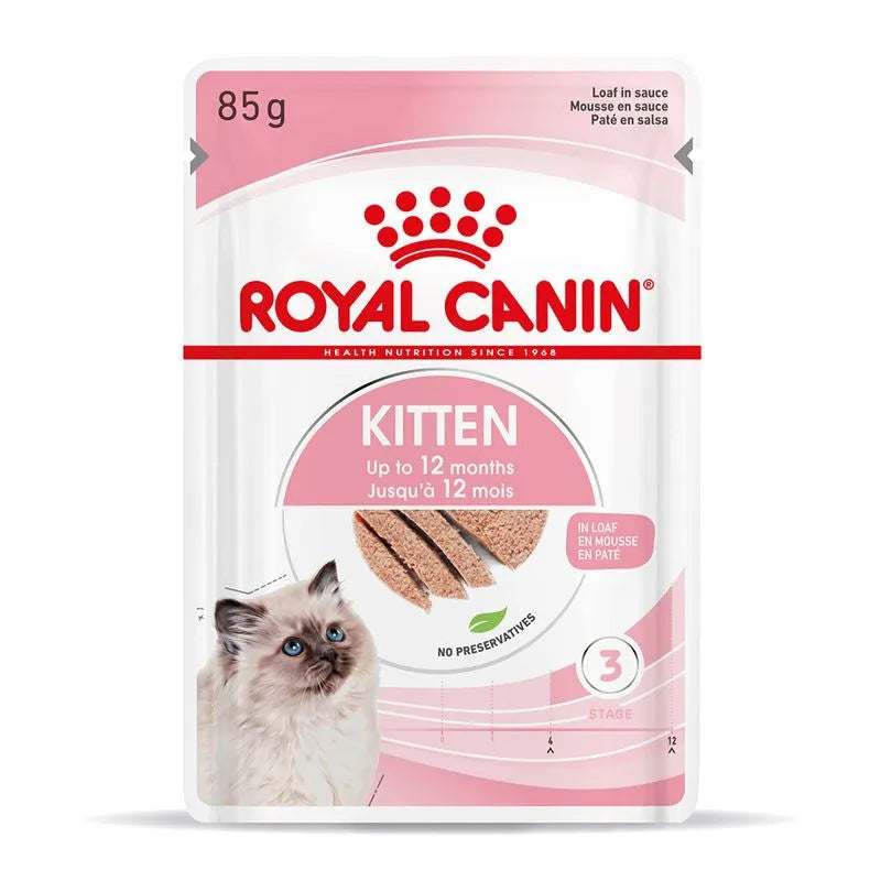 Royal Canin Kitten Katzenwelpen - Beutel - Royal Canin Veterinary Care Nutrition - Marigin AG Onlineshop für Tierbedarf Royal Canin Kitten Katzenwelpen - Beutel - Mousse/Loaf / 1 x 12 x 85 g Futter