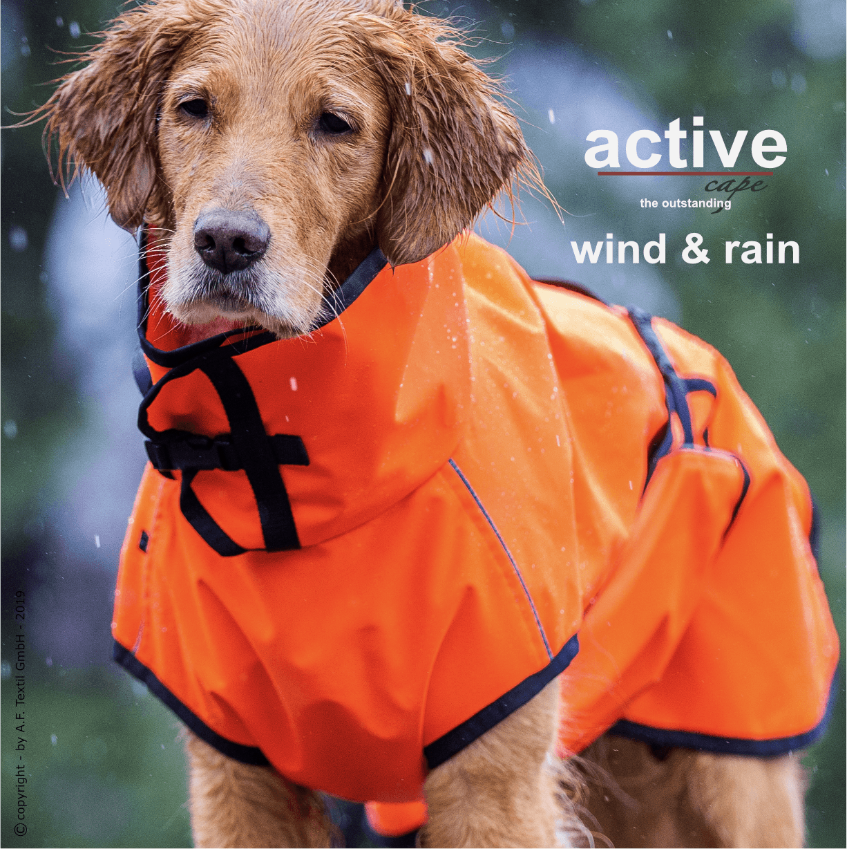 Active Cape Wind & Rain - Action Factory - Art:Wasser- und windabweisender Mantel, Tierart:Hund - Marigin AG Onlineshop für Tierbedarf