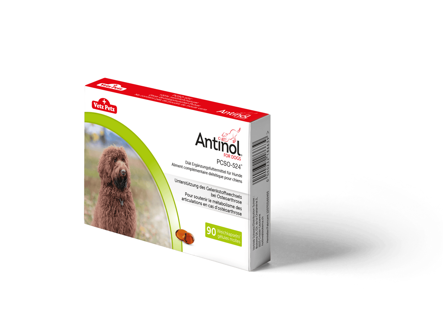 Antinol - VetzPetz - Alter:Adult, Alter:Senior, Darreichungsform:Gelkapseln, Ergänzungsfuttermittel:Gelenke, Tierart:Hund - Marigin AG Onlineshop für Tierbedarf