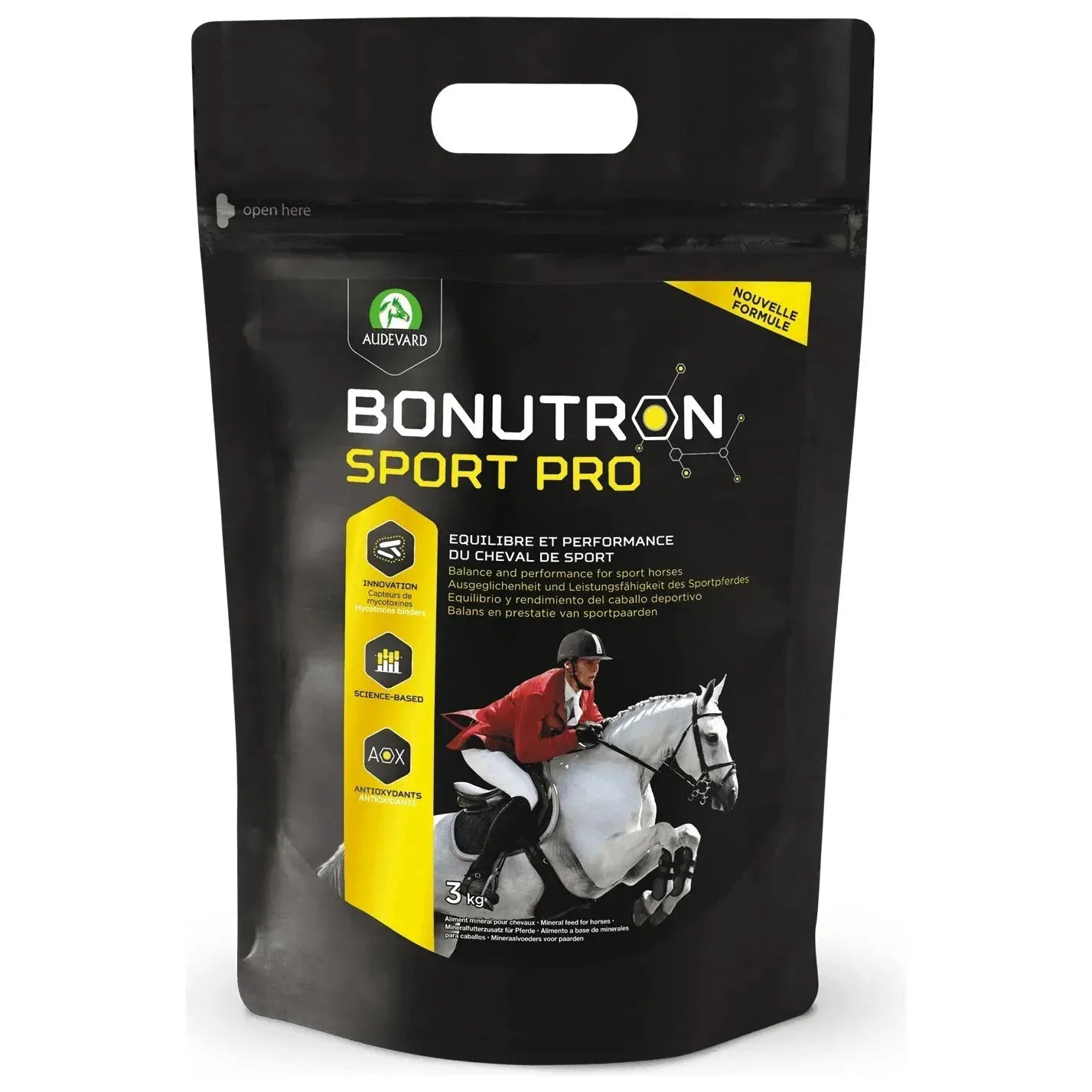 Bonutron Sport Pro Pferd – Pulver - Audevard - Marigin AG Onlineshop für Tierbedarf Bonutron Sport Pro Pferd – Pulver - 3kg Ergänzungsfuttermittel