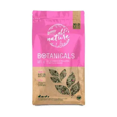 Botanicals Mix - bunnyNature - Marigin AG Onlineshop für Tierbedarf Botanicals Mix - Spitzwegerich & Rosenblüten 120g Futter Kaninchen