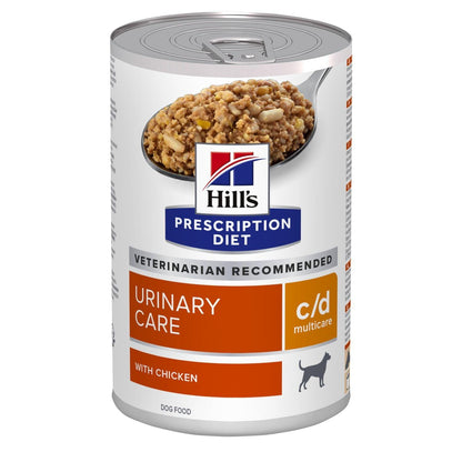 Canine c/d Dosen - Hill's Prescription Diet - Alter:Adult, Alter:Senior, Erkrankung:Harnwege, Futterart:Nass, Geschmack:Huhn, Geschmack:Rind, Hersteller:Hill's Prescription Diet, Tierart:Hund - Marigin AG Onlineshop für Tierbedarf