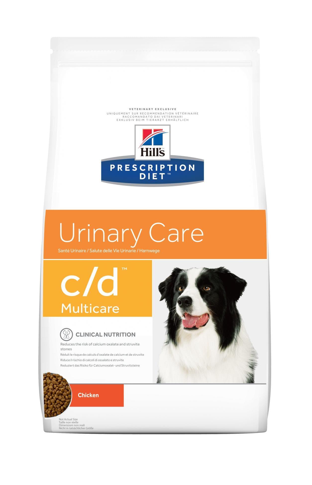 Canine c/d - Hill's Prescription Diet - Alter:Adult, Alter:Senior, Erkrankung:Harnwege, Futterart:Trocken, Geschmack:Huhn, Tierart:Hund - Marigin AG Onlineshop für Tierbedarf