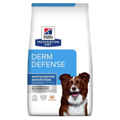 Canine Derm Defense - Hill's Prescription Diet - Alter:Adult, Alter:Senior, Erkrankung:Allergie, Erkrankung:Haut, Futterart:Trocken, Geschmack:Huhn, Tierart:Hund - Marigin AG Onlineshop für Tierbedarf