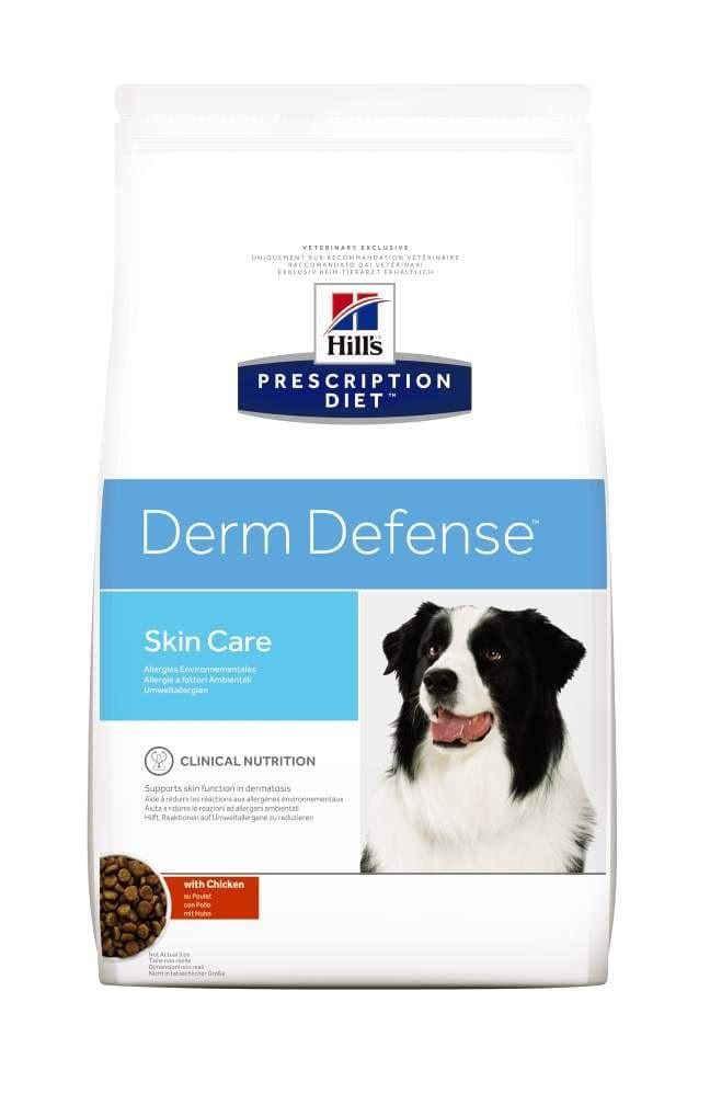 Canine Derm Defense - Hill's Prescription Diet - Alter:Adult, Alter:Senior, Erkrankung:Allergie, Erkrankung:Haut, Futterart:Trocken, Geschmack:Huhn, Tierart:Hund - Marigin AG Onlineshop für Tierbedarf