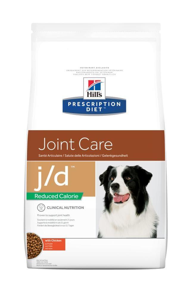 Canine j/d Reduced Calorie - Hill's Prescription Diet - Alter:Adult, Alter:Senior, erkrankung:Gelenk, Erkrankung:Übergewicht, Futterart:Trocken, Geschmack:Huhn, Tierart:Hund - Marigin AG Onlineshop für Tierbedarf