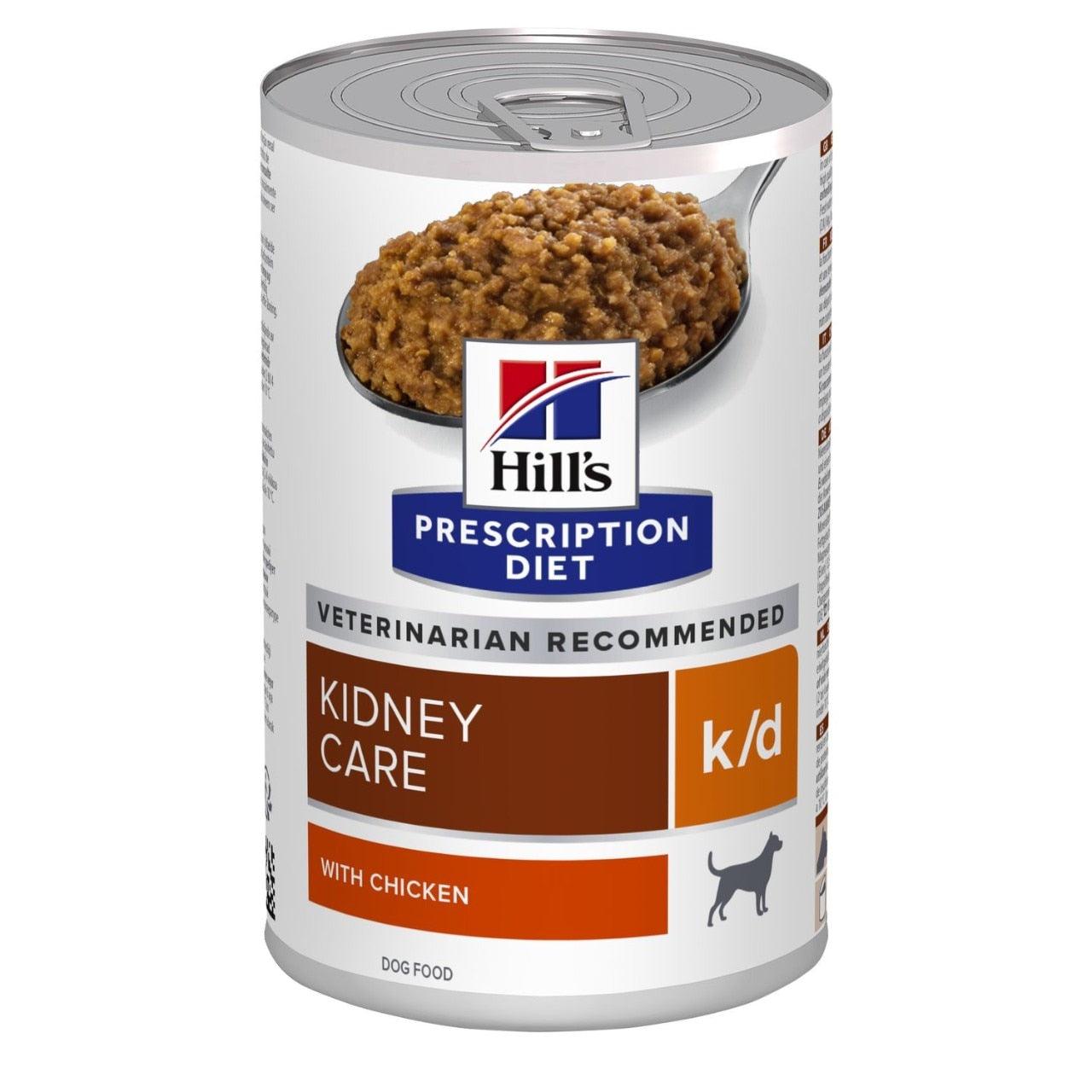 Canine k/d Dosen - Hill's Prescription Diet - Alter:Adult, Alter:Senior, Erkrankung:Herz, Erkrankung:Niere, Futterart:Trocken, Geschmack:Huhn, Tierart:Hund - Marigin AG Onlineshop für Tierbedarf