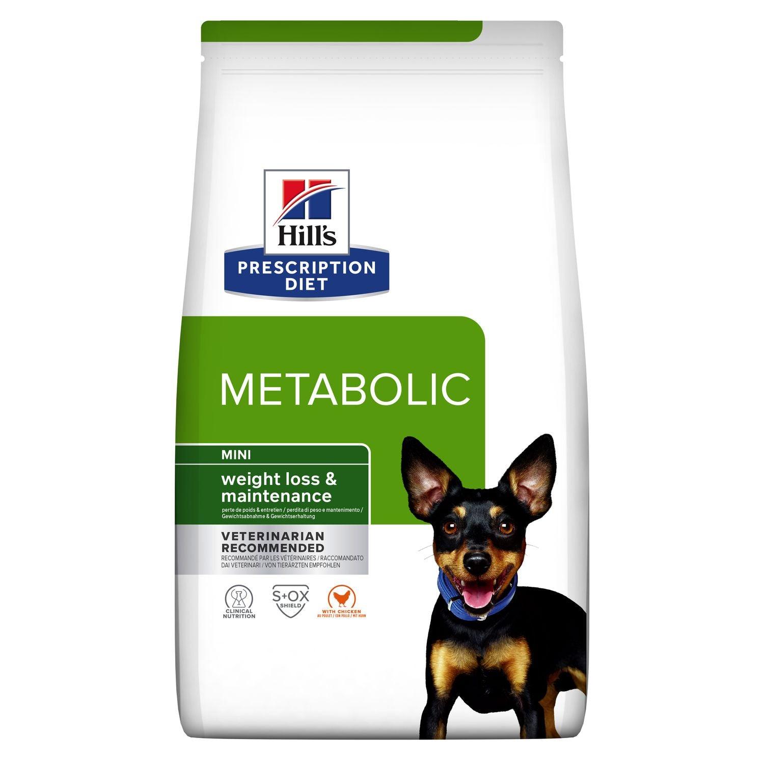 Canine Metabolic Mini - Hill's Prescription Diet - Alter:Adult, Alter:Senior, Erkrankung:Übergewicht, Futterart:Trocken, Hersteller:Hill's Prescription Diet, Tierart:Hund - Marigin AG Onlineshop für Tierbedarf