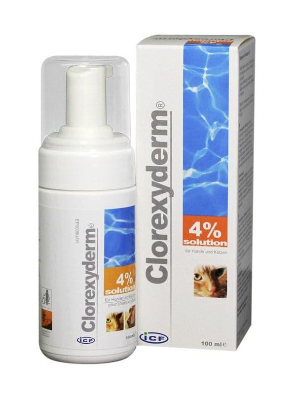 Clorexyderm Solution 4% - ICF - Darreichungsform:Lösung, Pflegeprodukte:Hautpflege/Shampoo, Tierart:Hund, Tierart:Katze - Marigin AG Onlineshop für Tierbedarf