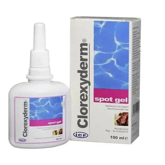 Clorexyderm Spot Gel - ICF - Marigin AG Onlineshop für Tierbedarf Clorexyderm Spot Gel - 100ml Pflegeprodukte