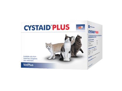 Cystaid - VetPlus - Alter:Adult, Alter:Senior, Darreichungsform:Kapseln, Ergänzungsfuttermittel:Harnwege, Tierart:Katze - Marigin AG Onlineshop für Tierbedarf