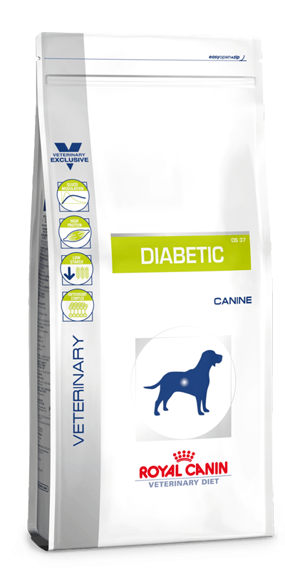 Diabetic Dog - Royal Canin Veterinary Diet - Alter:Adult, Alter:Senior, Erkrankung:Diabetes, Futterart:Trocken, Geschmack:Huhn, Tierart:Hund - Marigin AG Onlineshop für Tierbedarf