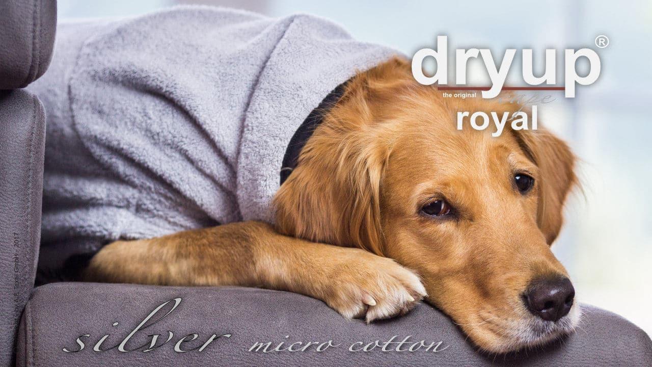 Dryup Cape Royal silver - Action Factory - Art:Bademantel, Tierart:Hund - Marigin AG Onlineshop für Tierbedarf