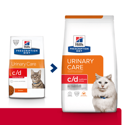 Feline c/d Urinary Stress - Hill's Prescription Diet - Alter:Adult, Alter:Senior, Erkrankung:Harnwege, Futterart:Trocken, Geschmack:Fisch, Geschmack:Huhn, Tierart:Katze - Marigin AG Onlineshop für Tierbedarf