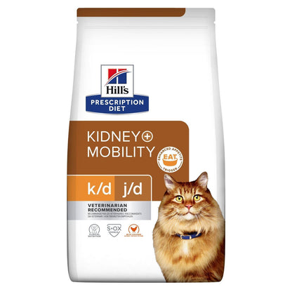 Feline k/d + Mobility - Hill's Prescription Diet - Alter:Adult, Alter:Senior, Erkrankung:Gelenkprobleme, Erkrankung:Herz, Erkrankung:Niere, Futterart:Trocken, Geschmack:Huhn, Tierart:Katze - Marigin AG Onlineshop für Tierbedarf