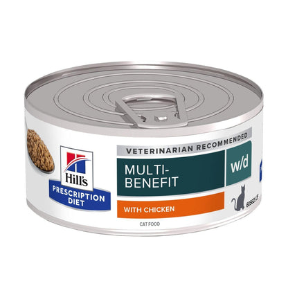 Feline w/d Multi-Benefit Dosen - Hill's Prescription Diet - Alter:Adult, Alter:Senior, Erkrankung:Diabetes, Erkrankung:Magen-Darm, Erkrankung:Übergewicht, Futterart:Nass, Geschmack:Huhn, Tierart:Katze - Marigin AG Onlineshop für Tierbedarf