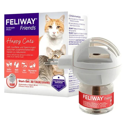 Feliway Friends - Zerstäuber - Ceva - Marigin AG Onlineshop für Tierbedarf Feliway Friends - Zerstäuber - Starterset + 48ml Verhaltensprobleme/Stress