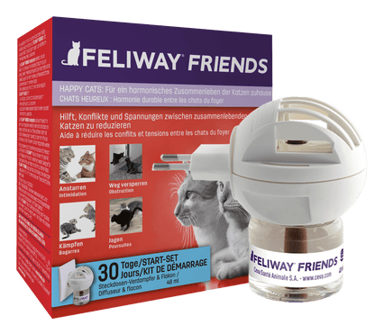 Feliway Friends Zerstäuber - Ceva - Alter:Adult, Alter:Senior, Alter:Welpen, Geschlecht:Kastriert, Geschlecht:Männlich, Geschlecht:Weiblich, Tierart:Katze - Marigin AG Onlineshop für Tierbedarf