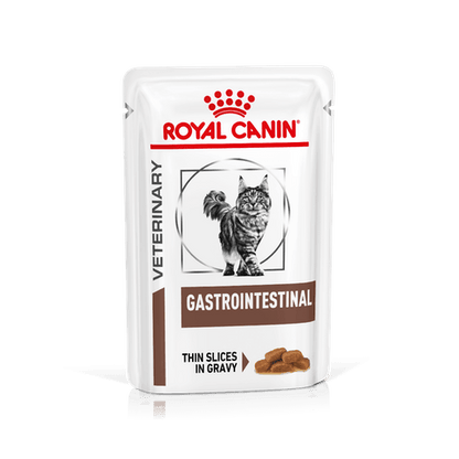 Gastro Intestinal Cat Beutel - Royal Canin Veterinary Diet - Alter:Adult, Alter:Senior, Alter:Welpen, Erkrankung:Magen-Darm, Erkrankung:zur Erholung, Futterart:Nass, Geschmack:Huhn, Hersteller:Royal Canin Veterinary Diet, Tierart:Katze - Marigin AG Onlineshop für Tierbedarf