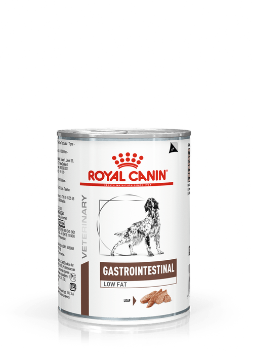 Gastro Intestinal Low Fat Dog Dosen - Royal Canin Veterinary Diet - Alter:Adult, Alter:Senior, Erkrankung:Bauchspeicheldrüse, Erkrankung:Magen-Darm, Futterart:Nass, Geschmack:Huhn, Tierart:Hund - Marigin AG Onlineshop für Tierbedarf