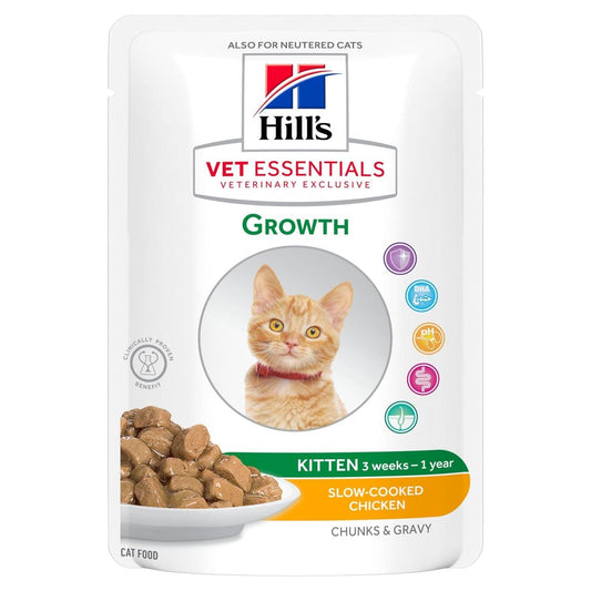 Growth Kitten Nassnahrung - Hill's VetEssentials - Alter:Welpen, Futterart:Nass, Geschmack:Huhn, Kastriert:nein, Tierart:Katze - Marigin AG Onlineshop für Tierbedarf