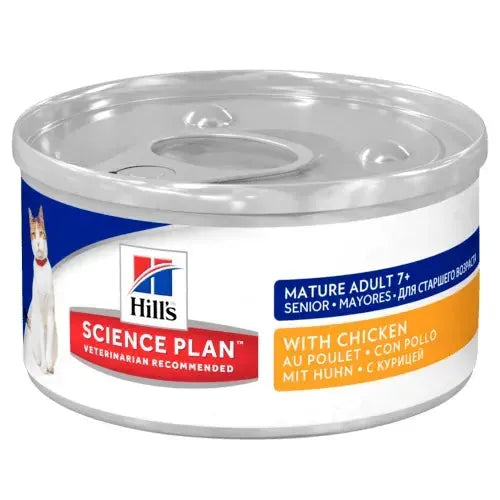 Hill's Mature Adult 7+ Katze - Dosen - Hill's Science Plan - Marigin AG Onlineshop für Tierbedarf Hill's Mature Adult 7+ Katze - Dosen - 24 x 82 g Futter