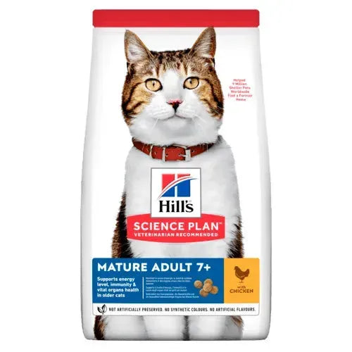 Hill's Mature Adult 7+ Katze - Hill's Science Plan - Marigin AG Onlineshop für Tierbedarf Hill's Mature Adult 7+ Katze - 6x300g / Huhn Futter