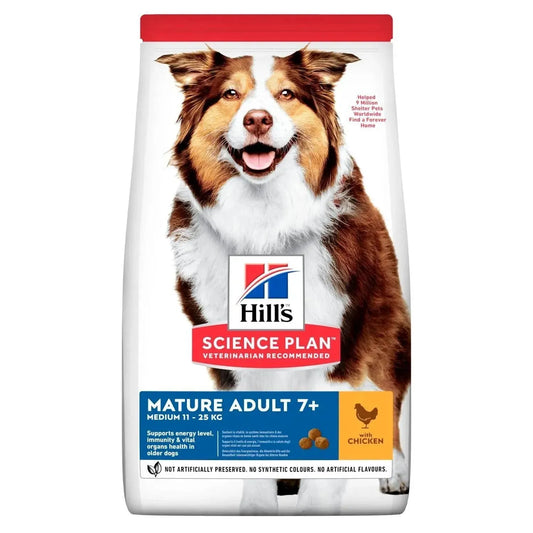 Hill's Medium Mature Adult 7+ Hund - Hill's Science Plan - Marigin AG Onlineshop für Tierbedarf Hill's Medium Mature Adult 7+ Hund - 2.5kg / Huhn Futter