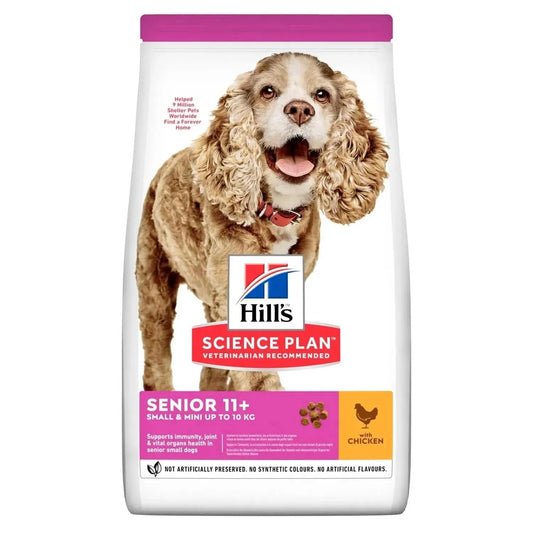 Hill's Small & Mini Senior 11+ Hund - Hill's Science Plan - Marigin AG Onlineshop für Tierbedarf Hill's Small & Mini Senior 11+ Hund - Huhn / 1.5 kg Futter