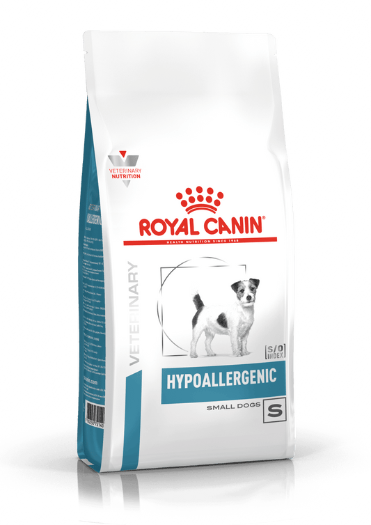 Hypoallergenic small Dog - Royal Canin Veterinary Diet - Alter:Adult, Alter:Senior, Erkrankung:Allergie, Erkrankung:Bauchspeicheldrüse, Erkrankung:Magen-Darm, Futterart:Trocken, Geschmack:hydrolysierte Proteinquelle, Tierart:Hund - Marigin AG Onlineshop für Tierbedarf