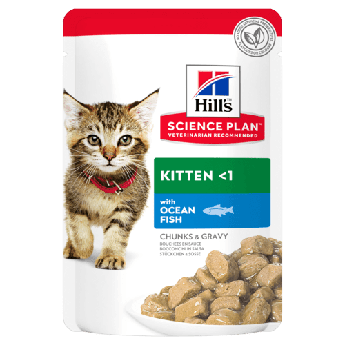 Kitten Beutel - Hill's Science Plan - Alter:Welpen, Futterart:Nass, Geschmack:Fisch, Geschmack:Huhn, Kastriert:ja, Kastriert:nein, Tierart:Katze - Marigin AG Onlineshop für Tierbedarf