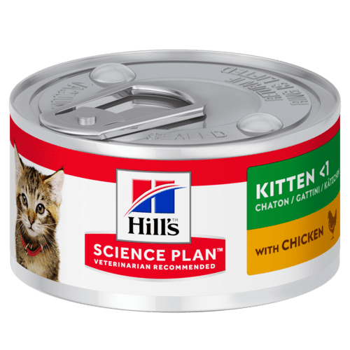 Kitten Dosen - Hill's Science Plan - Alter:Welpen, Futterart:Nass, Geschmack:Huhn, Kastriert:ja, Kastriert:nein, Tierart:Katze - Marigin AG Onlineshop für Tierbedarf
