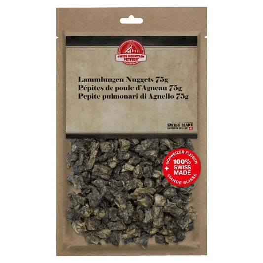 Lammlungen Nuggets - Hund - Swiss Mountain Petfood - Marigin AG Onlineshop für Tierbedarf Lammlungen Nuggets - Hund - 75g Kauartikel