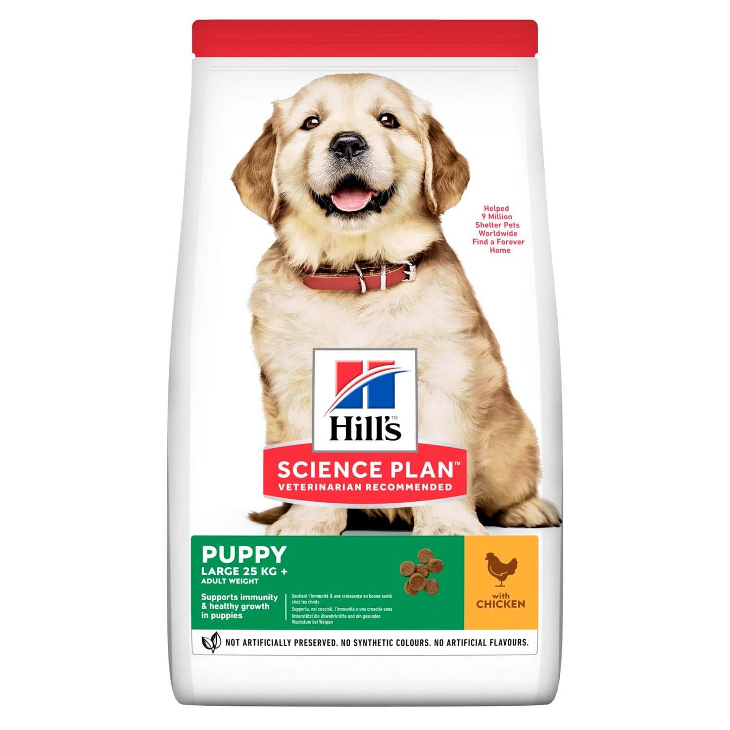 Large Breed Puppy - Hill's Science Plan - Alter:Welpen, Futterart:Trocken, Geschmack:Huhn, Grösse:26-44kg, Grösse:über45kg, Kastriert:nein, Tierart:Hund - Marigin AG Onlineshop für Tierbedarf
