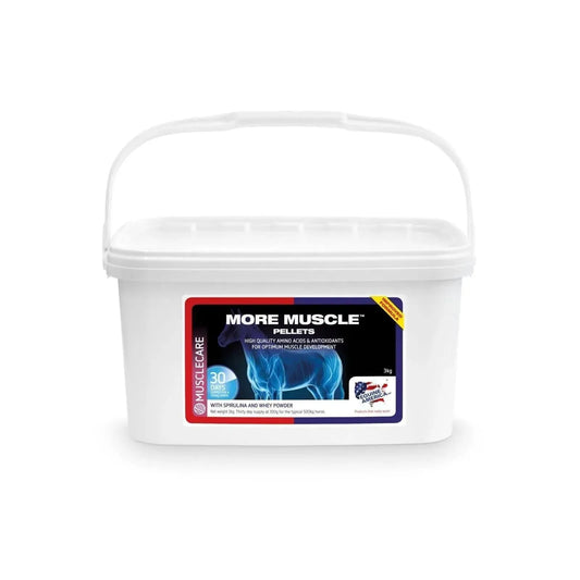 More Muscle Pferd - Pellets - Equine America - Marigin AG Onlineshop für Tierbedarf More Muscle Pferd - Pellets - 3 kg Ergänzungsfuttermittel