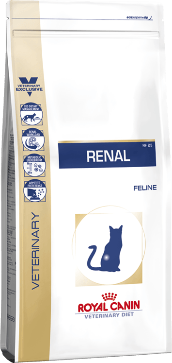 Renal Cat - Royal Canin Veterinary Diet - Alter:Adult, Alter:Senior, Erkrankung:Harnwege, Erkrankung:Niere, Futterart:Trocken, Geschmack:hydrolysierte Proteinquelle, Tierart:Katze - Marigin AG Onlineshop für Tierbedarf